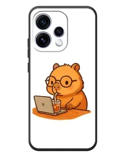 Чехол для OPPO Reno 15 с картинкой «Капибара с ноутбуком» Чехол для OPPO Reno 15 с картинкой «Капибара с ноутбуком»