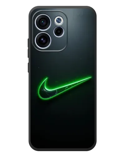 Чехол для OPPO Reno 15F с картинкой «Неоновый контур Nike»