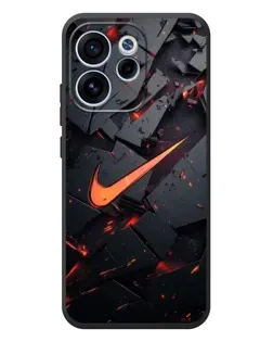 Чехол для OPPO Reno 15F с картинкой «Nike — эффект разломов»
