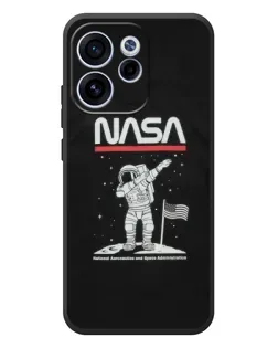 Чехол для OPPO Reno 15F с картинкой «NASA — шагаем по Луне»