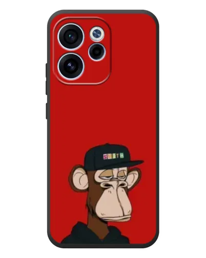 Чехол для OPPO Reno 15F с картинкой «Bored Ape — красный фон» Чехол для OPPO Reno 15F с картинкой «Bored Ape — красный фон»