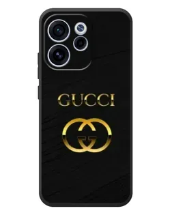 Чохол для OPPO Reno 15F з картинкою «Золотий логотип Gucci»