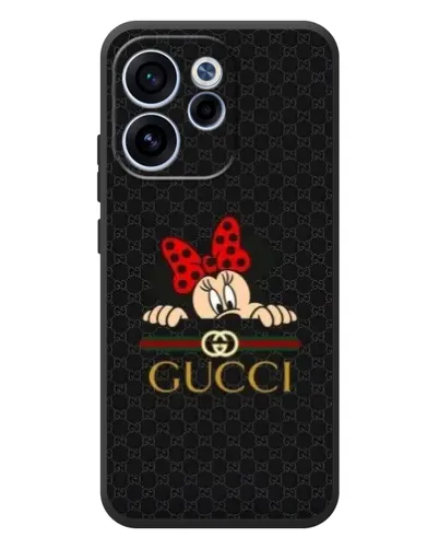 Чехол для OPPO Reno 15F с картинкой «Минни Маус Gucci — черный» Чехол для OPPO Reno 15F с картинкой «Минни Маус Gucci — черный»