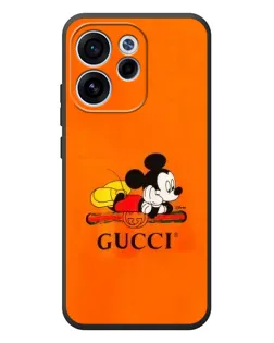 Чохол для OPPO Reno 15F з картинкою «Міккі Маус Gucci — помаранч»