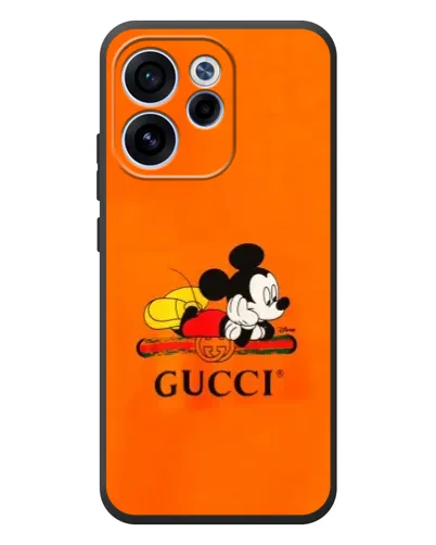 Чехол для OPPO Reno 15F с картинкой «Микки Маус Gucci — оранж» Чехол для OPPO Reno 15F с картинкой «Микки Маус Gucci — оранж»