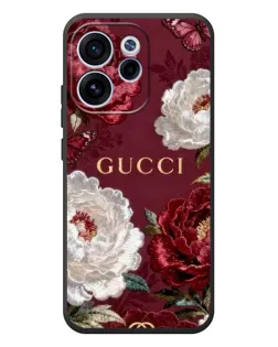 Чохол для OPPO Reno 15F з картинкою «Gucci — бордові троянди»