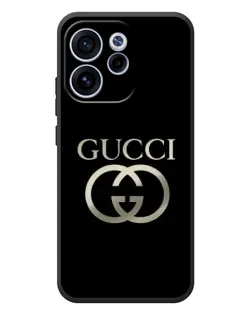 Чохол для OPPO Reno 15F з картинкою «Gucci — золото на чорному»