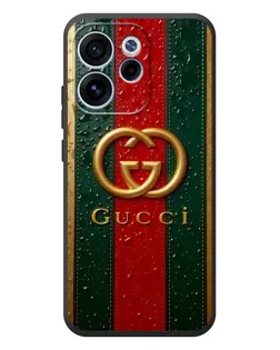 Чохол для OPPO Reno 15F з картинкою «Gucci — фірмова смуга та золото»
