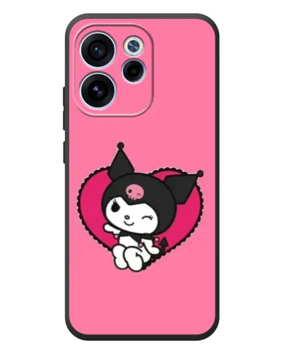 Чехол для OPPO Reno 15F с картинкой «Kuromi — любовь в сердце»