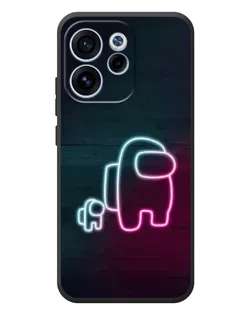 Чехол для OPPO Reno 15F с картинкой «Among Us неон-арт» Чехол для OPPO Reno 15F с картинкой «Among Us неон-арт»