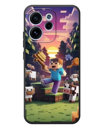 Чехол для OPPO Reno 15F с картинкой «Стив на ферме»