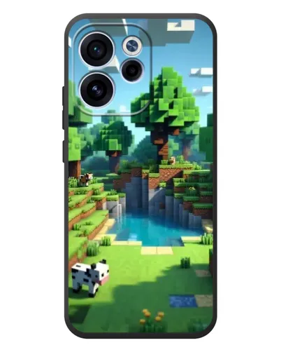Чехол для OPPO Reno 15F с картинкой «Minecraft летний день»
