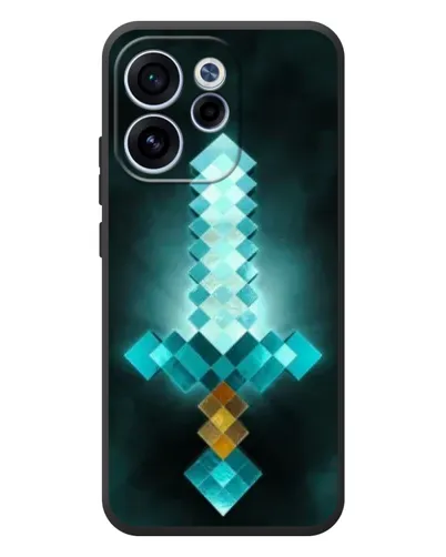 Чехол для OPPO Reno 15F с картинкой «Алмазный меч неон»