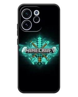Чехол для OPPO Reno 15F с картинкой «Minecraft Diamond лого»