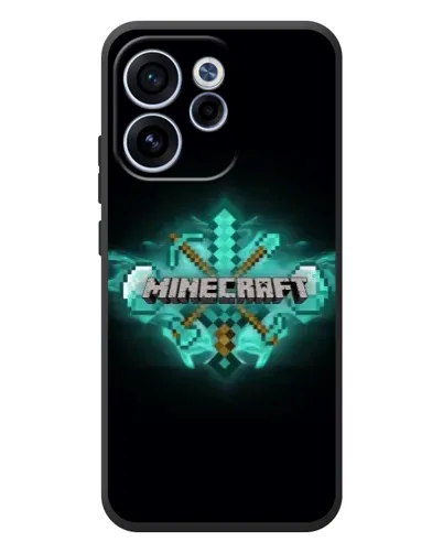 Чехол для OPPO Reno 15F с картинкой «Minecraft Diamond лого»