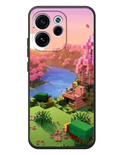 Чехол для OPPO Reno 15F с картинкой «Розовое дерево Minecraft»