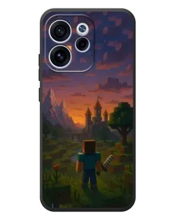Чехол для OPPO Reno 15F с картинкой «Стив у башни»