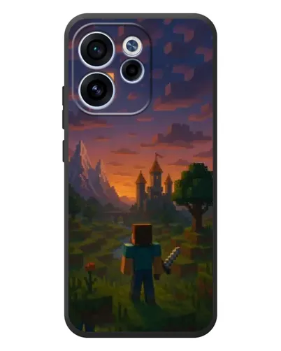 Чехол для OPPO Reno 15F с картинкой «Стив у башни»