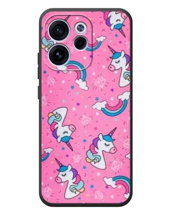 Чехол для OPPO Reno 15F с картинкой «Unicorn паттерн розовый» Чехол для OPPO Reno 15F с картинкой «Unicorn паттерн розовый»