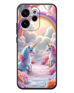 Чехол для OPPO Reno 15F с картинкой «Радуга и единороги» Чехол для OPPO Reno 15F с картинкой «Радуга и единороги»