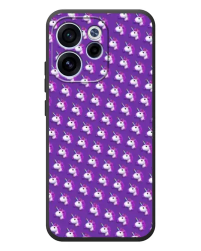 Чехол для OPPO Reno 15F с картинкой «Единороги на фиолетовом» Чехол для OPPO Reno 15F с картинкой «Единороги на фиолетовом»