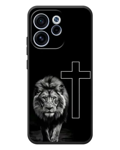 Чехол для OPPO Reno 15F с картинкой «Лев и Крест» Чехол для OPPO Reno 15F с картинкой «Лев и Крест»