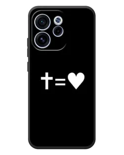 Чехол для OPPO Reno 15F с картинкой «Крест и Сердце»