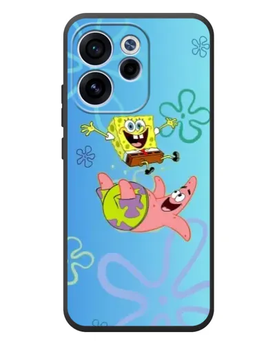 Чехол для OPPO Reno 15F с картинкой «Спанч Боб и Патрик»