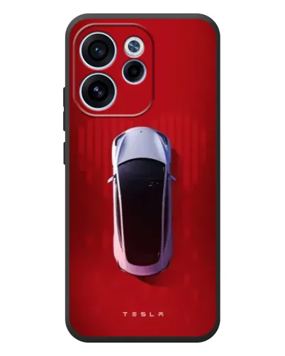 Чехол для OPPO Reno 15F с картинкой «Tesla Top View»