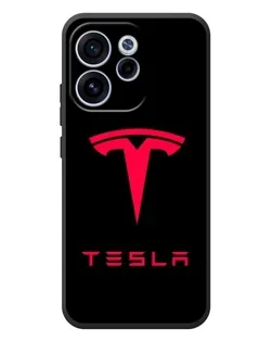 Чехол для OPPO Reno 15F с картинкой «Tesla Red Logo»