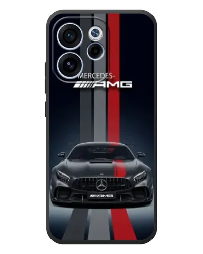 Чехол для OPPO Reno 15F с картинкой «Mercedes — белый карбон»