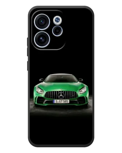 Чехол для OPPO Reno 15F с картинкой «Mercedes — неоновый лого»