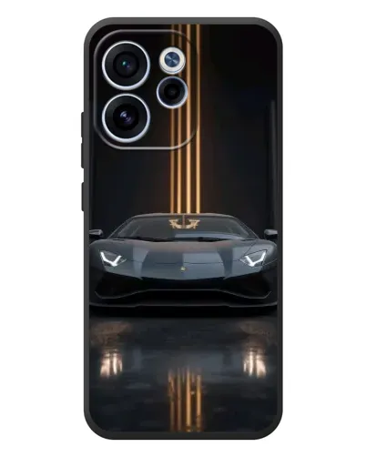 Чехол для OPPO Reno 15F с картинкой «Lamborghini золотые линии» Чехол для OPPO Reno 15F с картинкой «Lamborghini золотые линии»