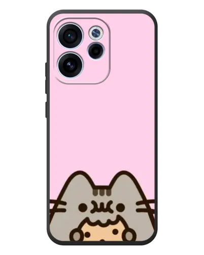 Чехол для OPPO Reno 15F с картинкой «Pusheen и печенье»