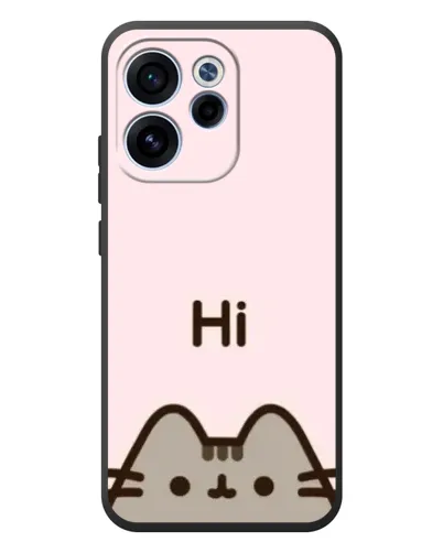 Чехол для OPPO Reno 15F с картинкой «Пушин говорит Hi»