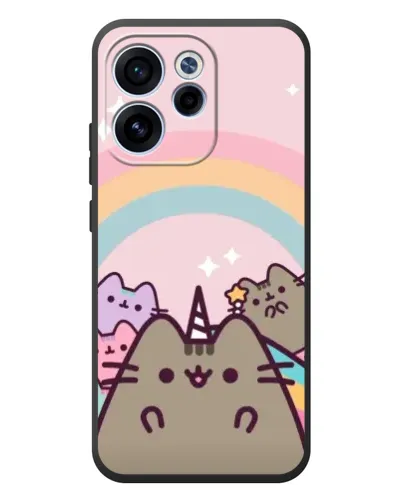 Чехол для OPPO Reno 15F с картинкой «Единорог Pusheen»