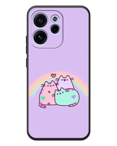 Чехол для OPPO Reno 15F с картинкой «Радужные Пушины»
