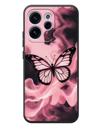 Чехол для OPPO Reno 15F с картинкой «Бабочка в дыму» Чехол для OPPO Reno 15F с картинкой «Бабочка в дыму»