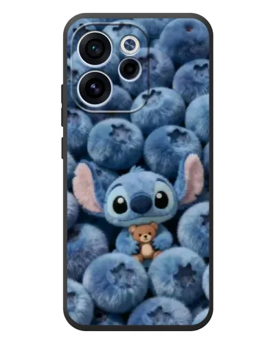 Чехол для OPPO Reno 15F с картинкой «Стич и голубика» Чехол для OPPO Reno 15F с картинкой «Стич и голубика»