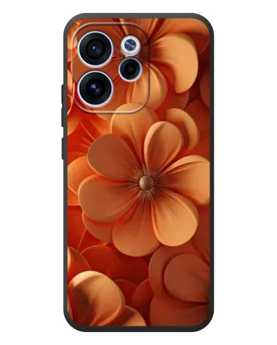 Чехол для OPPO Reno 15F с картинкой «Оранжевый макро цветок»