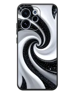 Чехол для OPPO Reno 15F с картинкой «Черно-белая спираль» Чехол для OPPO Reno 15F с картинкой «Черно-белая спираль»