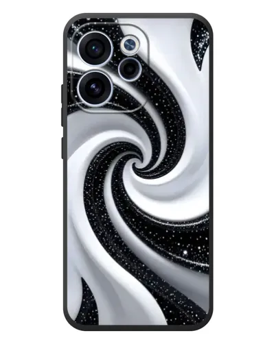 Чехол для OPPO Reno 15F с картинкой «Черно-белая спираль»