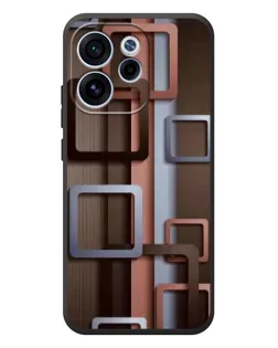 Чехол для OPPO Reno 15F с картинкой «Коричневые объемные квадраты» Чехол для OPPO Reno 15F с картинкой «Коричневые объемные квадраты»