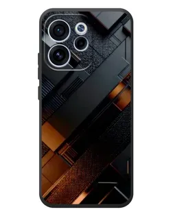 Чехол для OPPO Reno 15F с картинкой «Черные геометрические блоки»