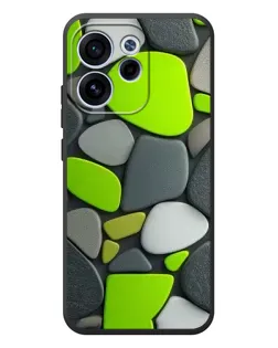 Чехол для OPPO Reno 15F с картинкой «Яркая неоновая галька»