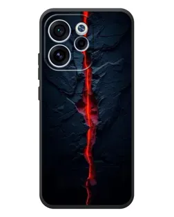 Чехол для OPPO Reno 15F с картинкой «Kрасная лавовая трещина»