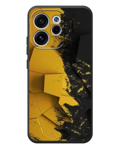 Чехол для OPPO Reno 15F с картинкой «Золотые осколки геометрии»
