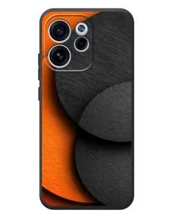 Чехол для OPPO Reno 15F с картинкой «Геометрия оранжевых кругов»