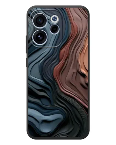 Чехол для OPPO Reno 15F с картинкой «Цветные волны каньона»