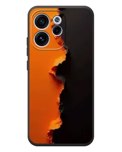 Чехол для OPPO Reno 15F с картинкой «Оранжевый разлом»